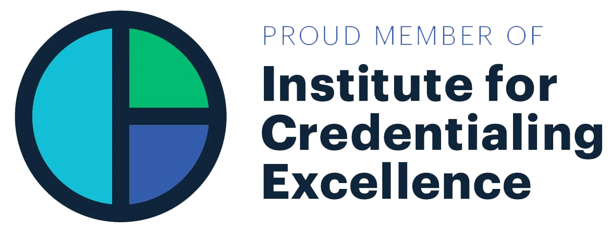 Proud member of Institute for Credentialing Excellence
